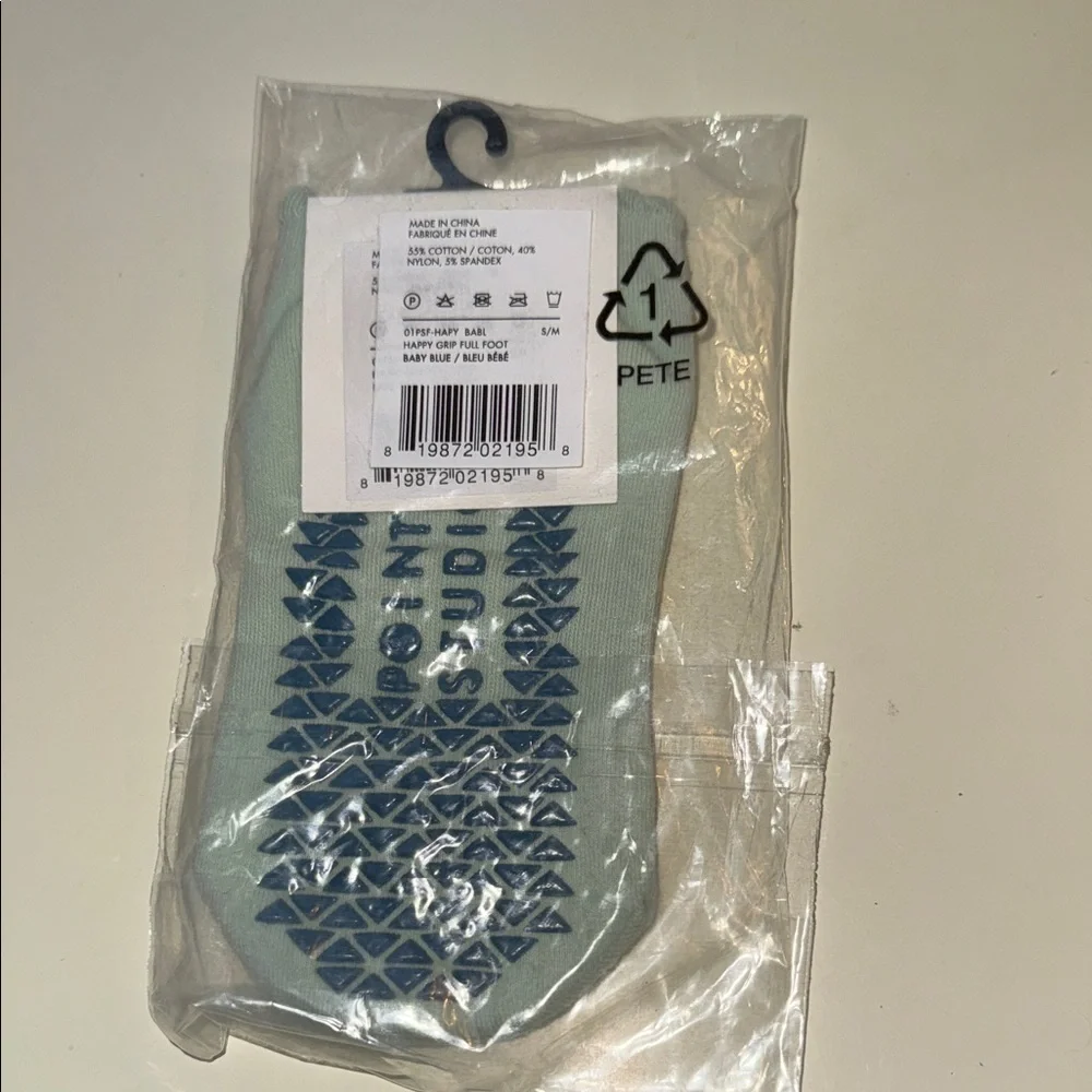 Women Mint Green Grip Socks